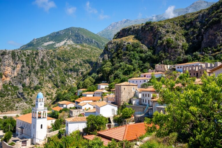 the old town of dhermi in albania