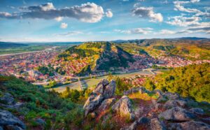 the landscape of berat in albania