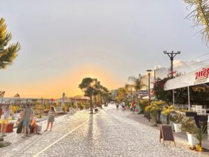 The beautiful promenade of dhermi in albania