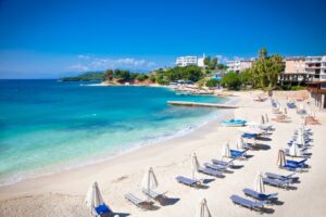 coco beach at ksamil village in albania