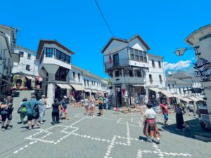 the center of gjirokaster in albania