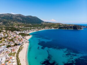 The coastline of himare in albania