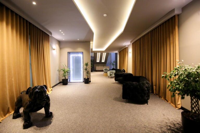 The Central View Boutique Hotel in Vlorë in the hallway of the hotel