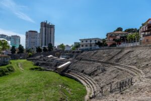 the amphitheater in durres, albania