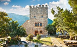 Monuments and ruins inside the butrint national park in albania