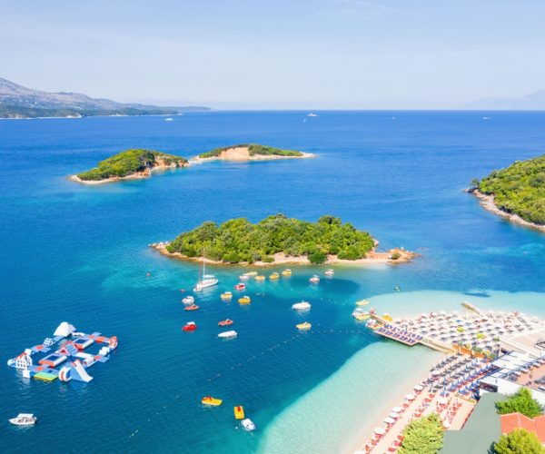 the coastline of ksamil in the south of albania