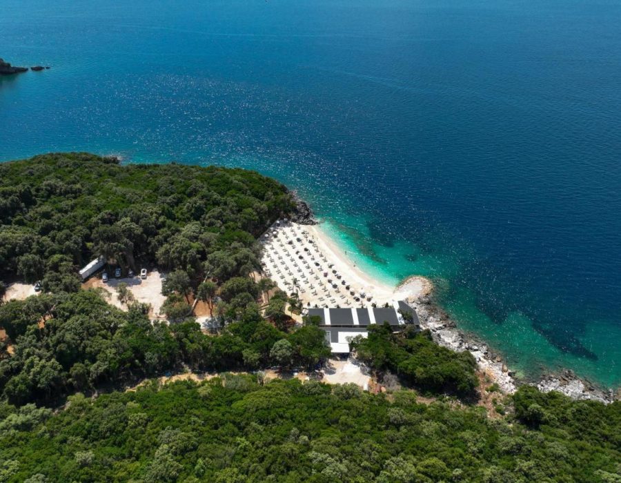 Arameras Beach Resort in Ksamil droneview of the resort