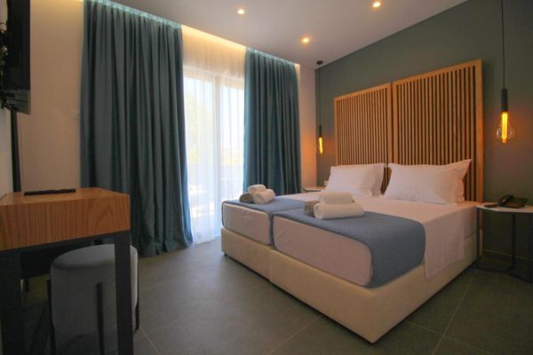 Blue Eye Hotel in Ksamil the masterbedroom with view