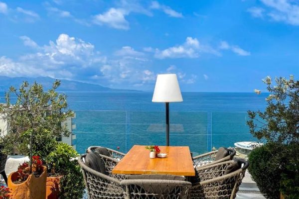 Bougainville Bay Hotel in Sarande balcony view