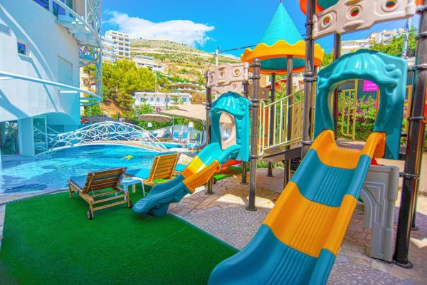 Bougainville Bay Hotel in Sarande the playground