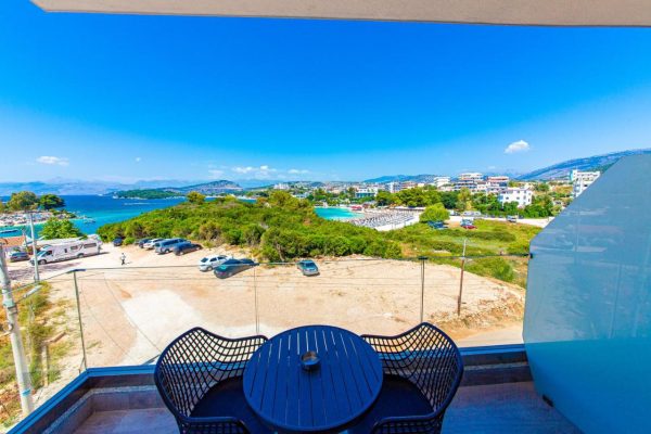 Balcony view from the delight hotel in ksamil