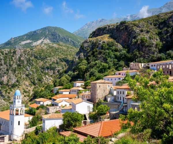 the old town of dhermi in albania