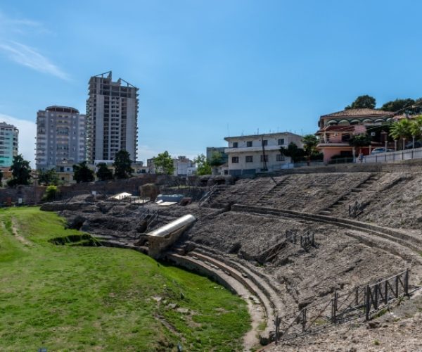 the amphitheater in durres, albania