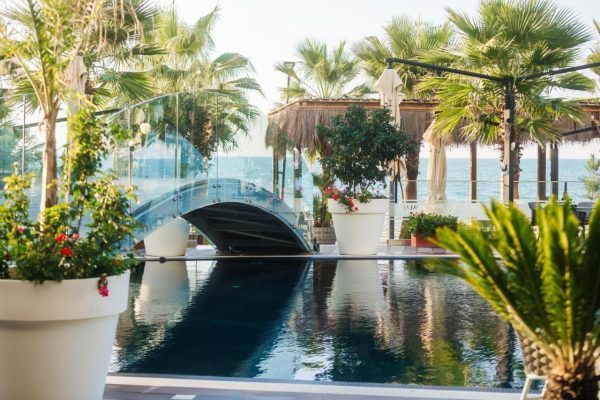 Gloria Palace Hotel Spa in Albania bridge over the water