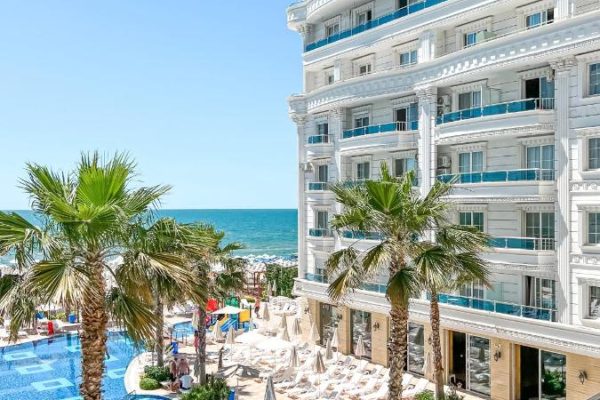 Grand Blue Fafa Resort Spa in Albania the poolside view