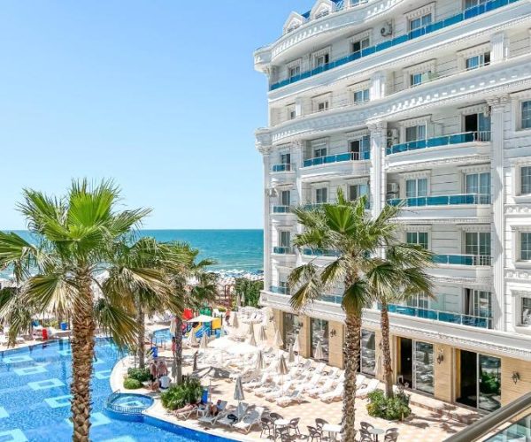 Grand Blue Fafa Resort Spa in Albania the poolside view