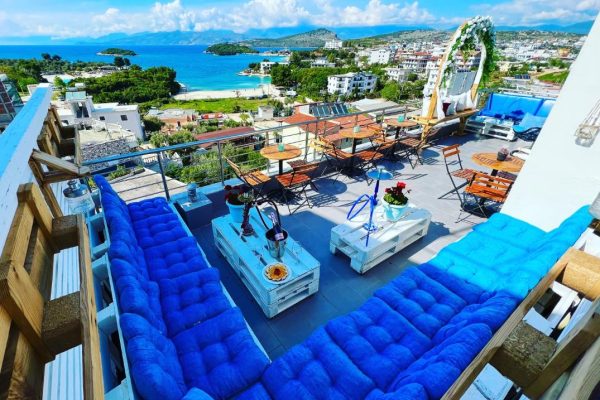 Hotel Mira Mare in Ksamil the rooftop terrace