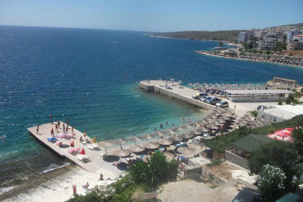 Hotel Piccolino in Sarande beachside view