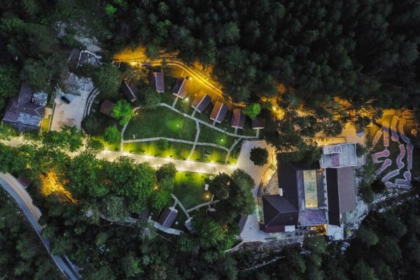 llogora tourist village overview from above