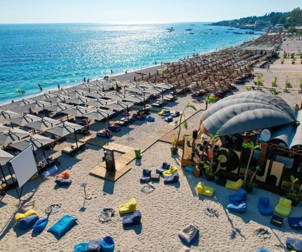 Salinas beach bar in Dhermi