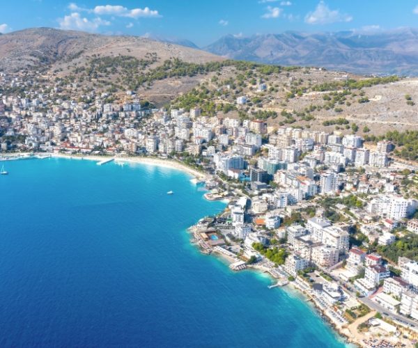 the coastline of saranda in albania