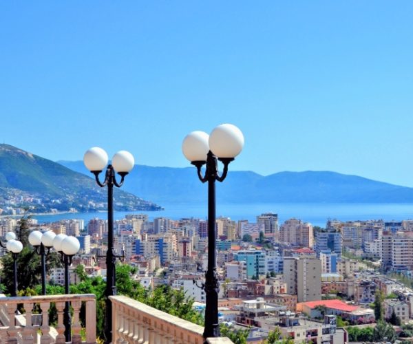 Vlora Albania with an amazing view over the city